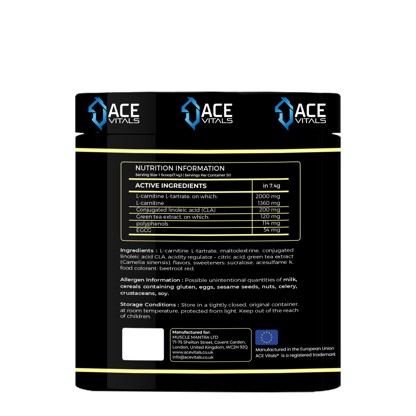 Ace Vitals CLA Plus Carnitine- 270gm