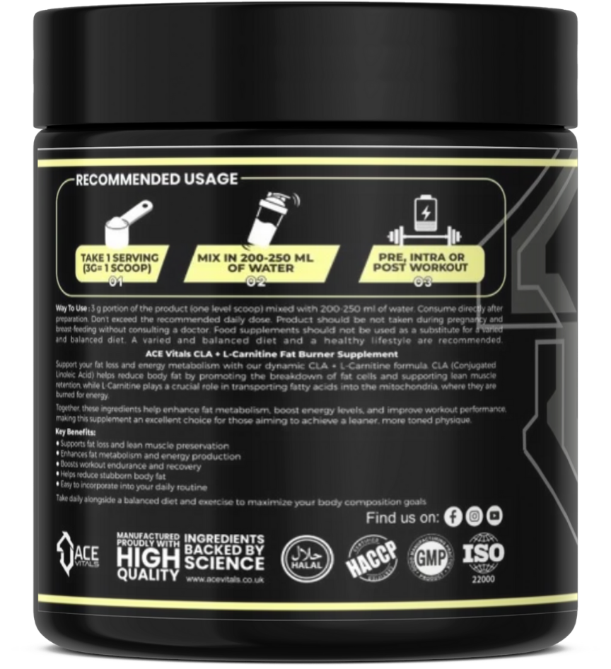 Ace Vitals CLA Plus Carnitine- 270gm