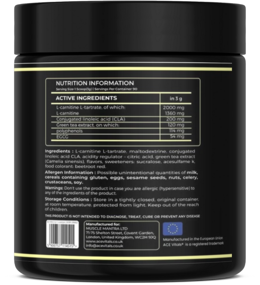 Ace Vitals CLA Plus Carnitine- 270gm